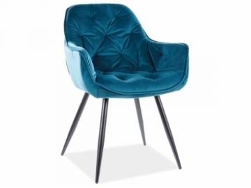 Chair Cherry Velvet turquoise Dining chairs