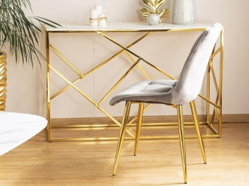 Virtuves krēsls Chic Gold Velvet pelēks Ēdamistabas krēsli