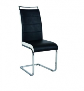 Valgomojo Chair H-441 eko oda baltai/juoda Dining chairs