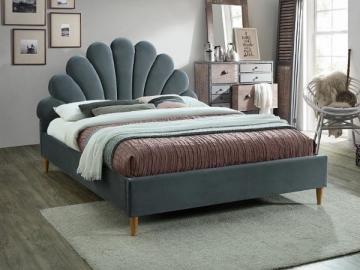Miegamojo lova Santana 160 aksomas pilkos spalvos Bedroom beds