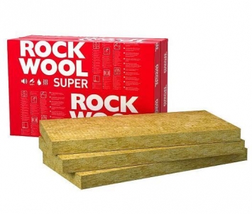 Akmens vata Rockwool SUPERROCK 50x610x1000 (pak. 0,4575 kub.m / 9,15 kv.m) Камень шерсти изоляция в Генеральной statybinei
