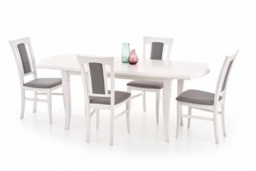 Valgomojo stalas FRYDERYK 160/240 izvelkamais baltas Ēdamistabas galdi