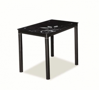 Valgomojo stalas Damar 80x60 melns Ēdamistabas galdi