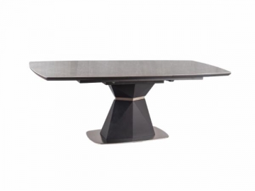 Valgomojo stalas išskleidžiamas Cortez Ceramic pilkas marmuras / antracitas 160(210)x90 Valgomojo stalai