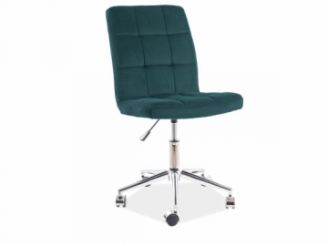 Biuro kėdė darbuotojui Q-020 velvetas žalia Офисные кресла и стулья