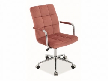 Biuro kėdė darbuotojui Q-022 velvetas antikinė rožinė Офисные кресла и стулья