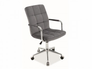 Biuro kėdė darbuotojui Q-022 velvetas pilka Biroja krēsli, datorkrēsli