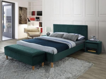 Miegamojo lova Azurro 180 žalias aksomas Bedroom beds