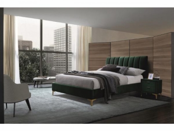 Miegamojo lova Mirage 160 aksomas žalia Bedroom beds
