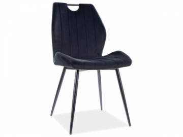 Valgomojo kėdė Arco aksomas juoda Ēdamistabas krēsli