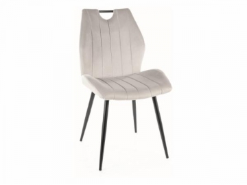 Dining chair Arco Velvet light grey Dining chairs