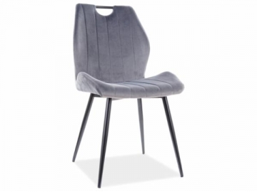 Valgomojo kėdė Arco aksomas pilka 