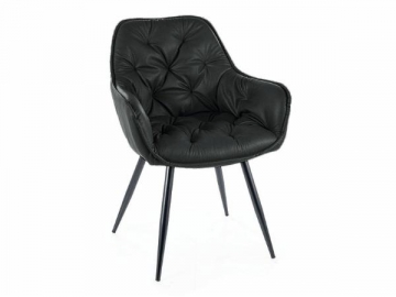 Chair Cherry eco leather black 