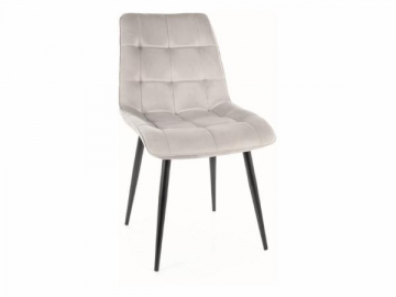Dining chair Chic Velvet light grey Dining chairs
