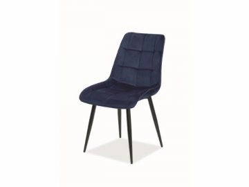 Valgomojo kėdė Chic velvetas tamsiai mėlyna 