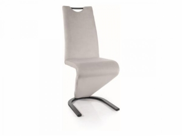 Chair H-090 Velvet light grey Dining chairs