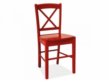 Valgomojo kėdė medinė CD-56 raudona 