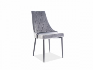 Dining chair Trix B Velvet grey Dining chairs