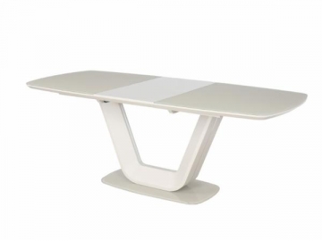 Valgomojo stalas izvelkamais Armani 160x90(220) kremas matinis Ēdamistabas galdi