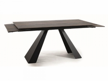 Valgomojo stalas Salvadore rudas medžio efektas 160(240)X90 Ēdamistabas galdi