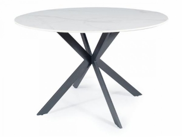 Valgomojo stalas Talia 120 balta/juoda 