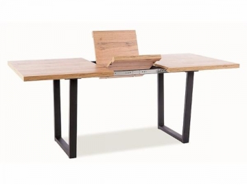 Valgomojo stalas Vito ąžuolas artisan/ juoda 140(180)X85 