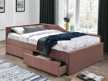 Miegamojo lova Eliot velvetas 120x200 antikinė rožinė Bedroom beds