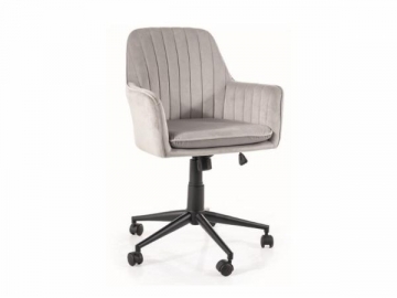 Biuro kėdė Q-886 aksomas šviesiai pilka Biroja krēsli, datorkrēsli