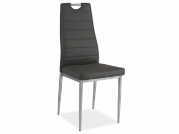 Dining chair H-260 chrome / grey 