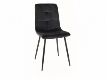 Valgomojo kėdė Ivo aksomas juoda 