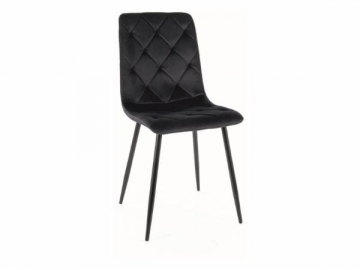 Valgomojo kėdė Jerry aksomas juoda Ēdamistabas krēsli