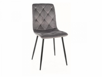 Dining chair Jerry Velvet grey Dining chairs