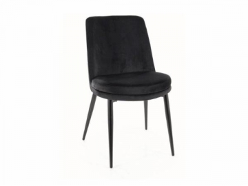 Valgomojo kėdė Kayla aksomas juoda Valgomojo kėdės