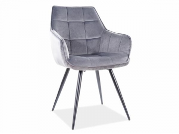 Dining chair Lilia Velvet grey Dining chairs
