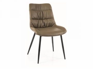 Dining chair Lou eco leather olive 