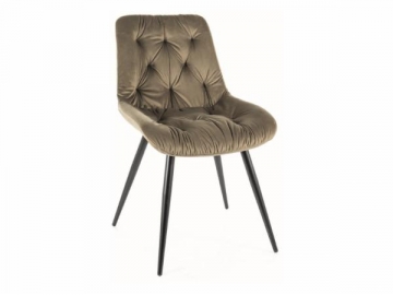 Dining chair Praga velvet olive 