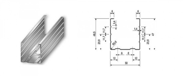 Profilis CW-75/50 4,00 m (0,6 mm) Profiles (plastering, plastering, plaster board)
