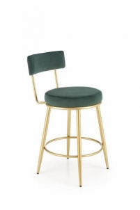 Bar chair H-115 tamsiai green/auksinė 