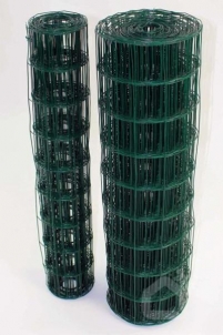Welded mesh virintas dengtas PVC 2,2mm x100x75 mm H-1,2 m (25 m. rul ) žalias RAL6005 Fences nets welded Plasticised