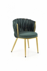 Dining chair K517 green / gold