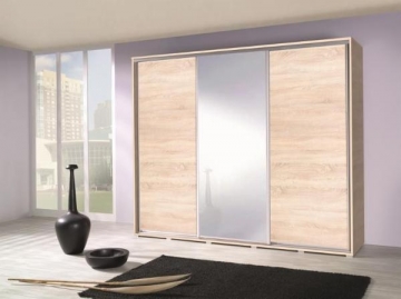 Cupboard with mirror Penelopa (255 cm) sonoma Bedroom cabinets
