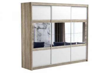 Cupboard SALWADOR 250 ąžuolas canyon/white Bedroom cabinets
