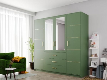 Cupboard BALI II D4 žalia Bedroom cabinets