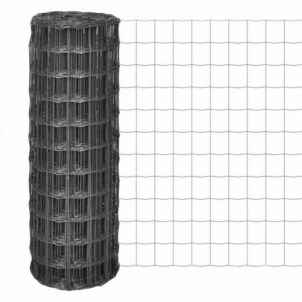 Tvoros tinklas virintas dengtas PVC 2,2mm x100x75 mm H-1,8 m (25 m. rul ) pilkas RAL7016 Sieta žogi ruļļos (metinātas, plastificēts)