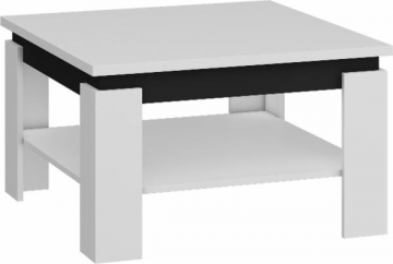 Svetainės staliukas ALFA balta/juoda blizgi 