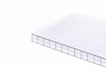 Polikarbonato plokštė 16x2100x6000 mm (12.6 m²) skaidri, pjaustomas ilgis 3-6m. PVC ir polikarbonato lakštai