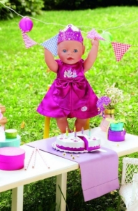 Baby Born lėlės gimtadienio drabužių rinkinys Zapf Creation 820681