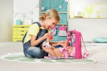 829233 Zapf Creation Baby Born Holiday Пеленальный рюкзак Аксессуары для кукол 43 см Розовый