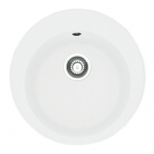 Akmens masės plautuvė FRANKE RONDA ROG 610-41 Balta, ventilis ekscentrinis The weight of the stone kitchen sinks