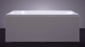 Akmens masės vonia VISPOOL LIBERO 180x80 stačiakampė balta